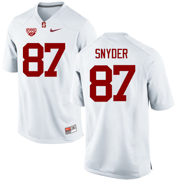 Men Stanford Cardinal #87 Ben Snyder College Football Jerseys Sale-White - Click Image to Close